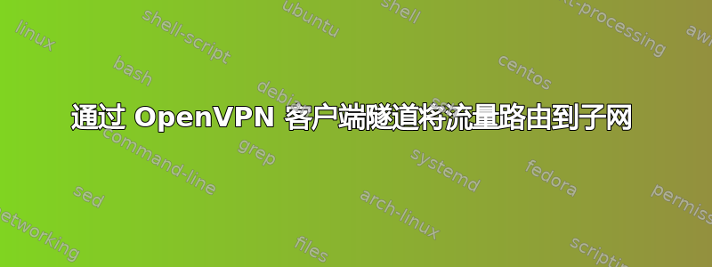 通过 OpenVPN 客户端隧道将流量路由到子网