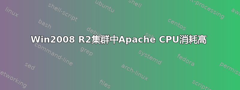 Win2008 R2集群中Apache CPU消耗高