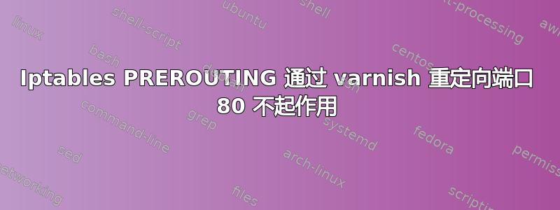 Iptables PREROUTING 通过 varnish 重定向端口 80 不起作用