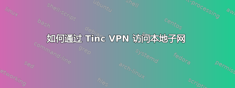 如何通过 Tinc VPN 访问本地子网