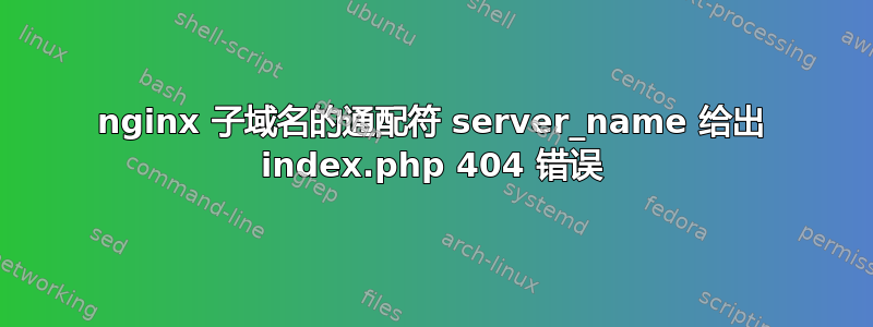 nginx 子域名的通配符 server_name 给出 index.php 404 错误