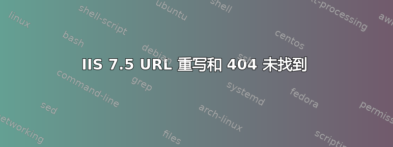 IIS 7.5 URL 重写和 404 未找到