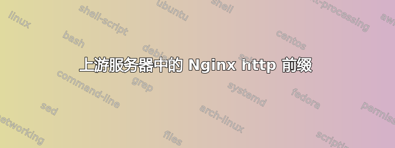 上游服务器中的 Nginx http 前缀