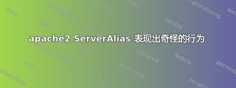 apache2 ServerAlias 表现出奇怪的行为