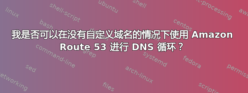 我是否可以在没有自定义域名的情况下使用 Amazon Route 53 进行 DNS 循环？