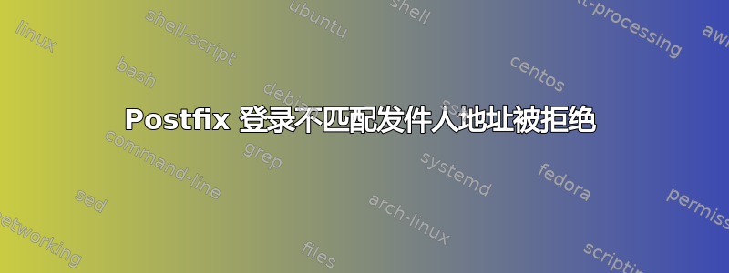 Postfix 登录不匹配发件人地址被拒绝