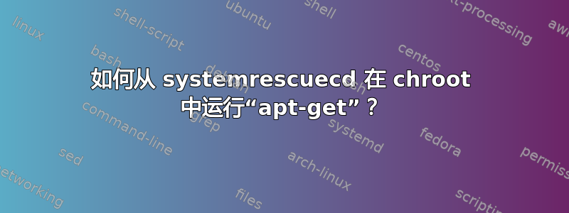 如何从 systemrescuecd 在 chroot 中运行“apt-get”？