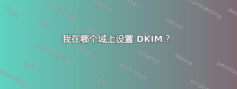 我在哪个域上设置 DKIM？