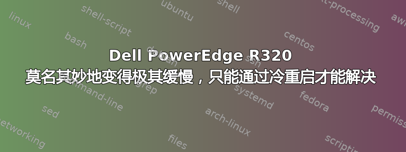 Dell PowerEdge R320 莫名其妙地变得极其缓慢，只能通过冷重启才能解决