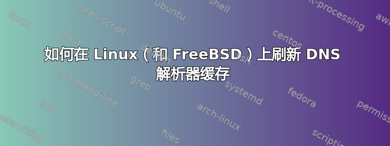 如何在 Linux（和 FreeBSD）上刷新 DNS 解析器缓存