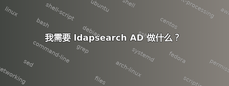 我需要 ldapsearch AD 做什么？