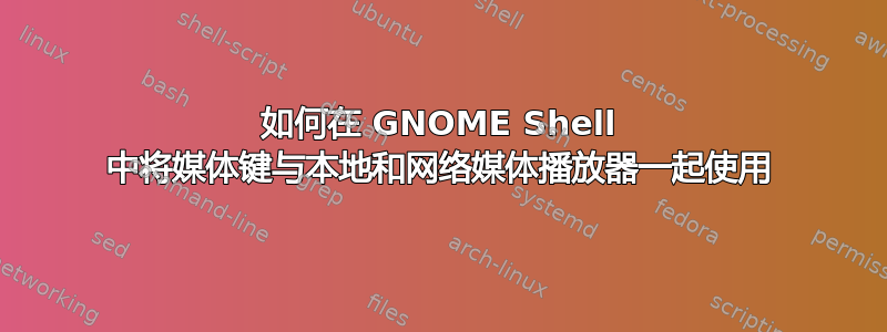 如何在 GNOME Shell 中将媒体键与本地和网络媒体播放器一起使用