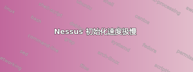 Nessus 初始化速度极慢