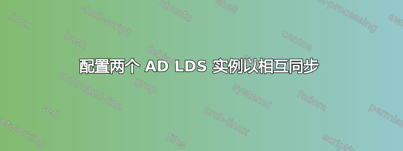 配置两个 AD LDS 实例以相互同步