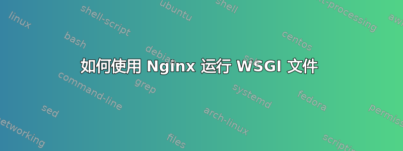 如何使用 Nginx 运行 WSGI 文件