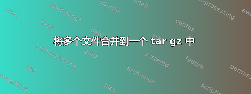 将多个文件合并到一个 tar gz 中