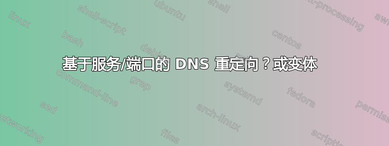 基于服务/端口的 DNS 重定向？或变体 