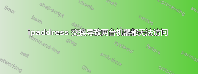 ipaddress 交换导致两台机器都无法访问