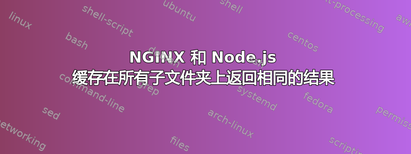 NGINX 和 Node.js 缓存在所有子文件夹上返回相同的结果