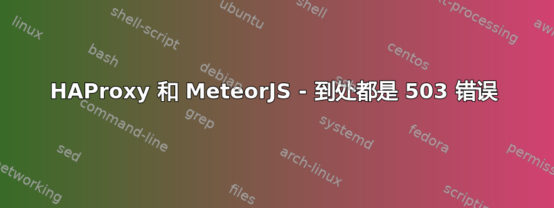 HAProxy 和 MeteorJS - 到处都是 503 错误