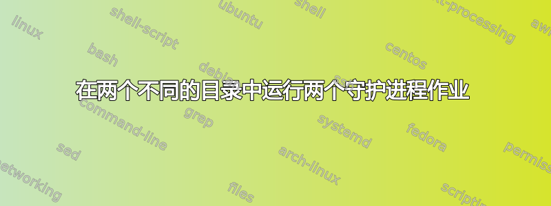 在两个不同的目录中运行两个守护进程作业