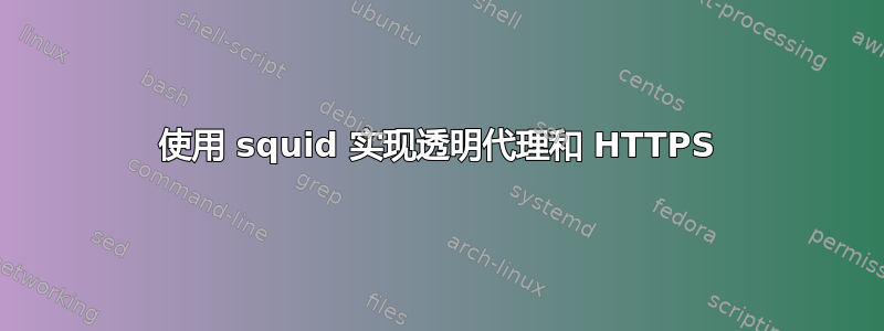 使用 squid 实现透明代理和 HTTPS