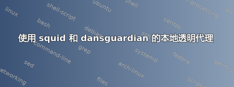 使用 squid 和 dansguardian 的本地透明代理