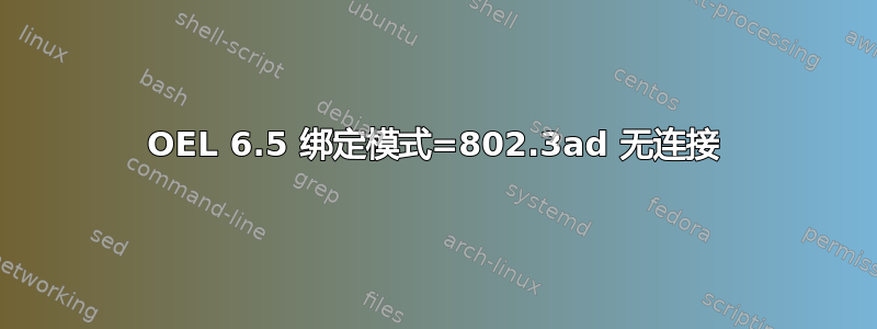 OEL 6.5 绑定模式=802.3ad 无连接