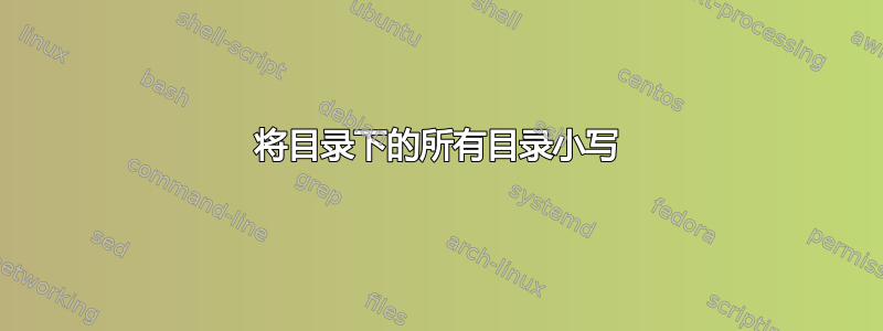 将目录下的所有目录小写