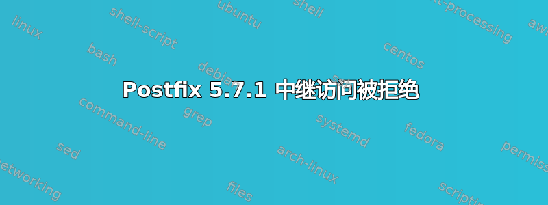 Postfix 5.7.1 中继访问被拒绝