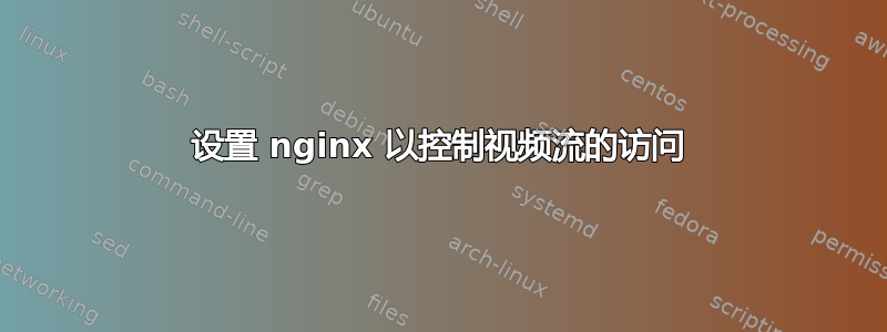 设置 nginx 以控制视频流的访问