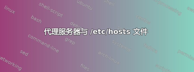 代理服务器与 /etc/hosts 文件