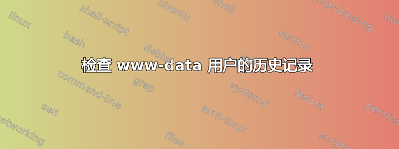 检查 www-data 用户的历史记录