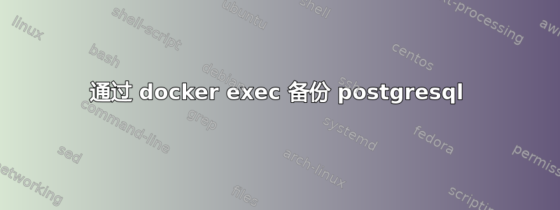 通过 docker exec 备份 postgresql