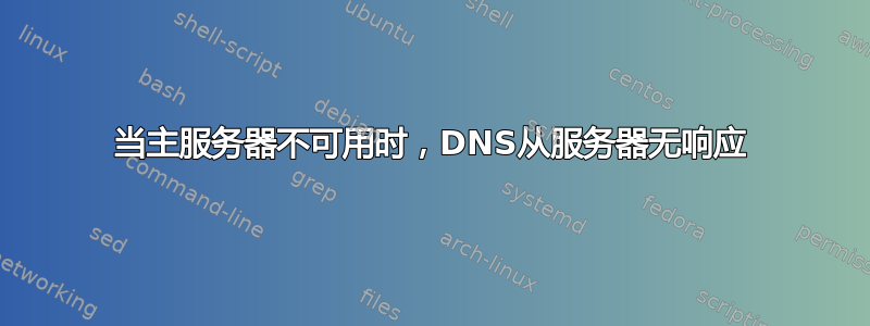 当主服务器不可用时，DNS从服务器无响应