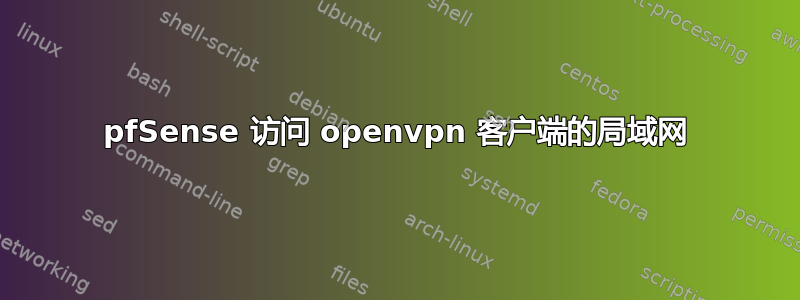 pfSense 访问 openvpn 客户端的局域网