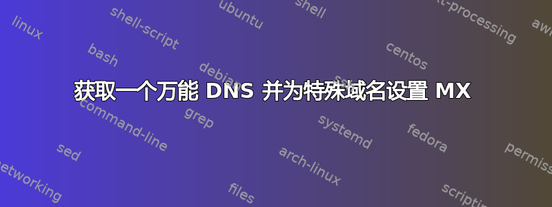 获取一个万能 DNS 并为特殊域名设置 MX