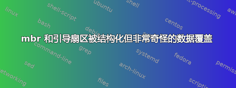 mbr 和引导扇区被结构化但非常奇怪的数据覆盖