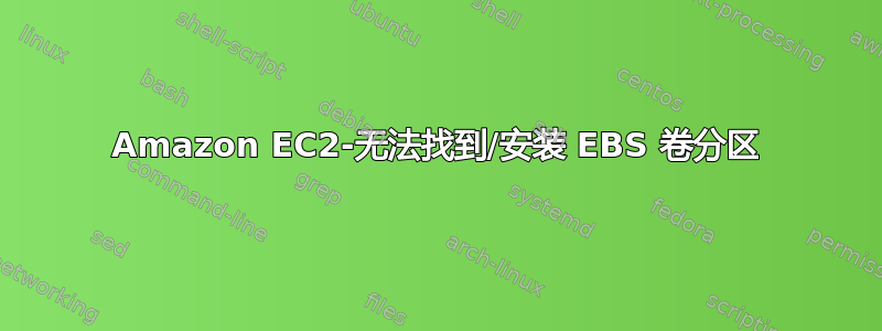 Amazon EC2-无法找到/安装 EBS 卷分区