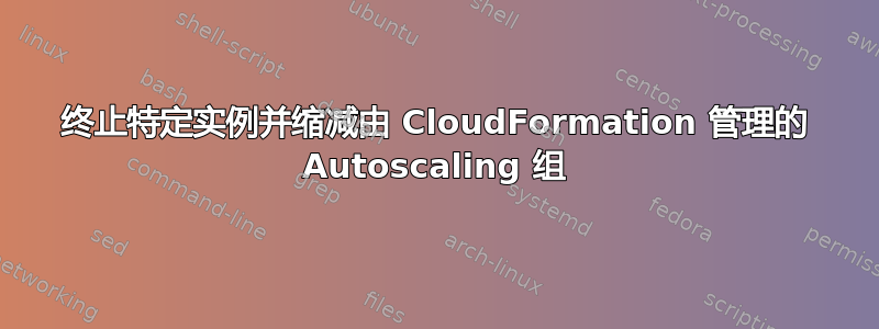 终止特定实例并缩减由 CloudFormation 管理的 Autoscaling 组