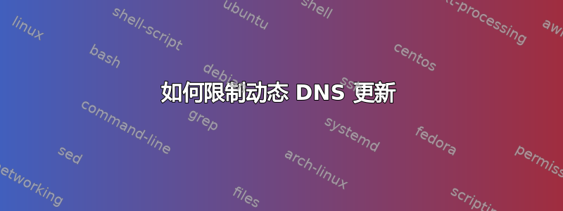 如何限制动态 DNS 更新