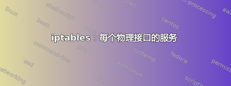 iptables：每个物理接口的服务