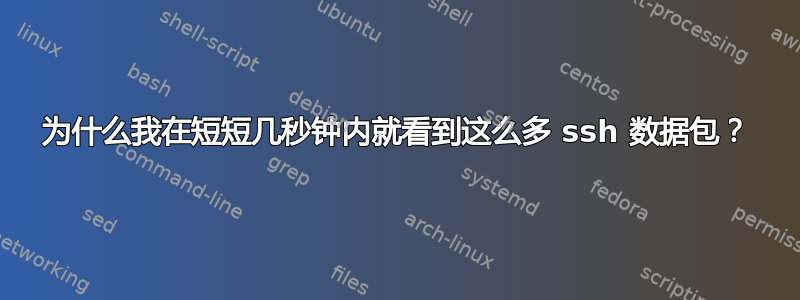 为什么我在短短几秒钟内就看到这么多 ssh 数据包？