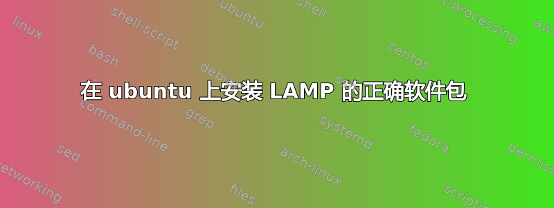 在 ubuntu 上安装 LAMP 的正确软件包