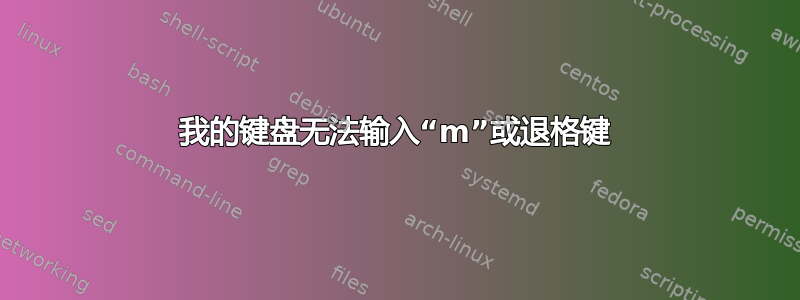 我的键盘无法输入“m”或退格键