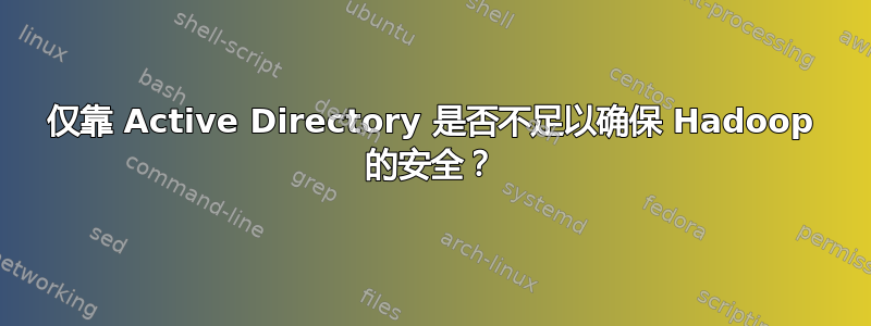 仅靠 Active Directory 是否不足以确保 Hadoop 的安全？