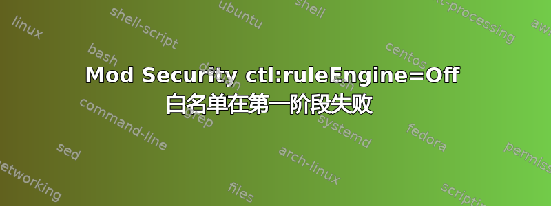 Mod Security ctl:ruleEngine=Off 白名单在第一阶段失败 