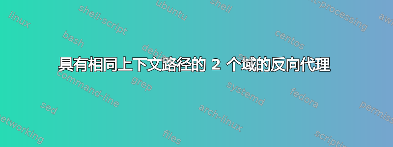 具有相同上下文路径的 2 个域的反向代理