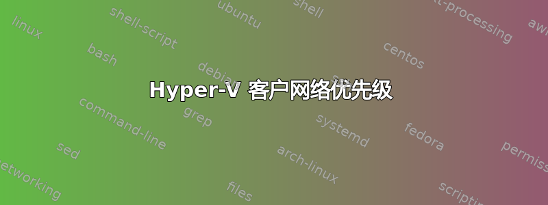 Hyper-V 客户网络优先级