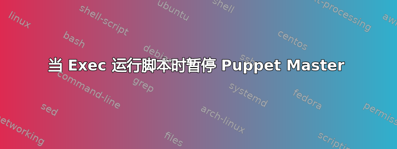 当 Exec 运行脚本时暂停 Puppet Master